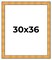 30x36 Embellished Gold Picture Frame - UV Acrylic, Foam Board Backing, Hanging Hardware